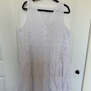 Eyelet Sleeveless Dress
